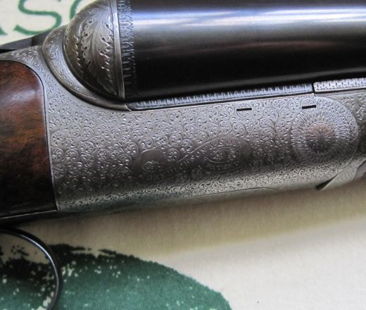 John Dickson & Son Round-Action, made in 1895, Fern Leaf Carved
